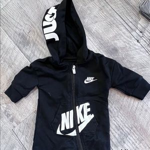 Nike newborn zippered romper